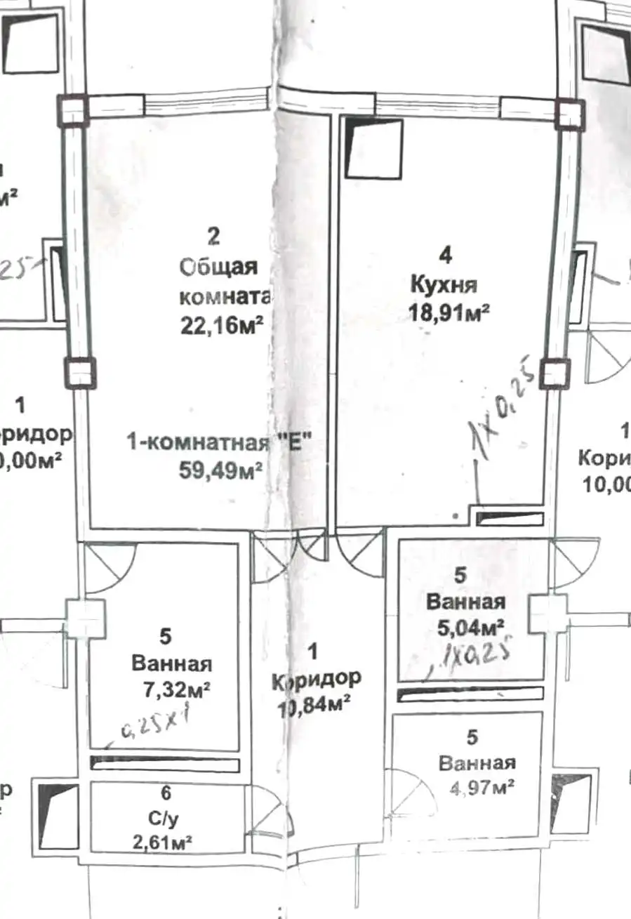 1-к квартира, 4 этаж, 60 м², Исмоил Сомони