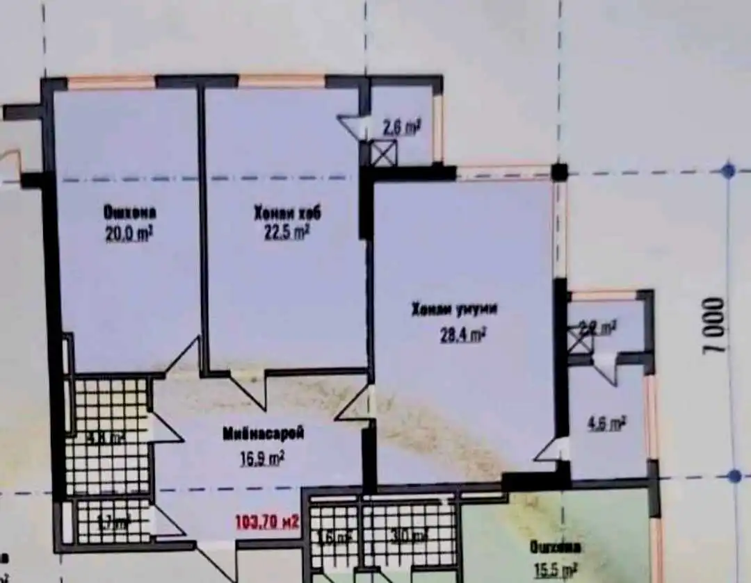 3-к квартира, 13 этаж, 104 м², Сино