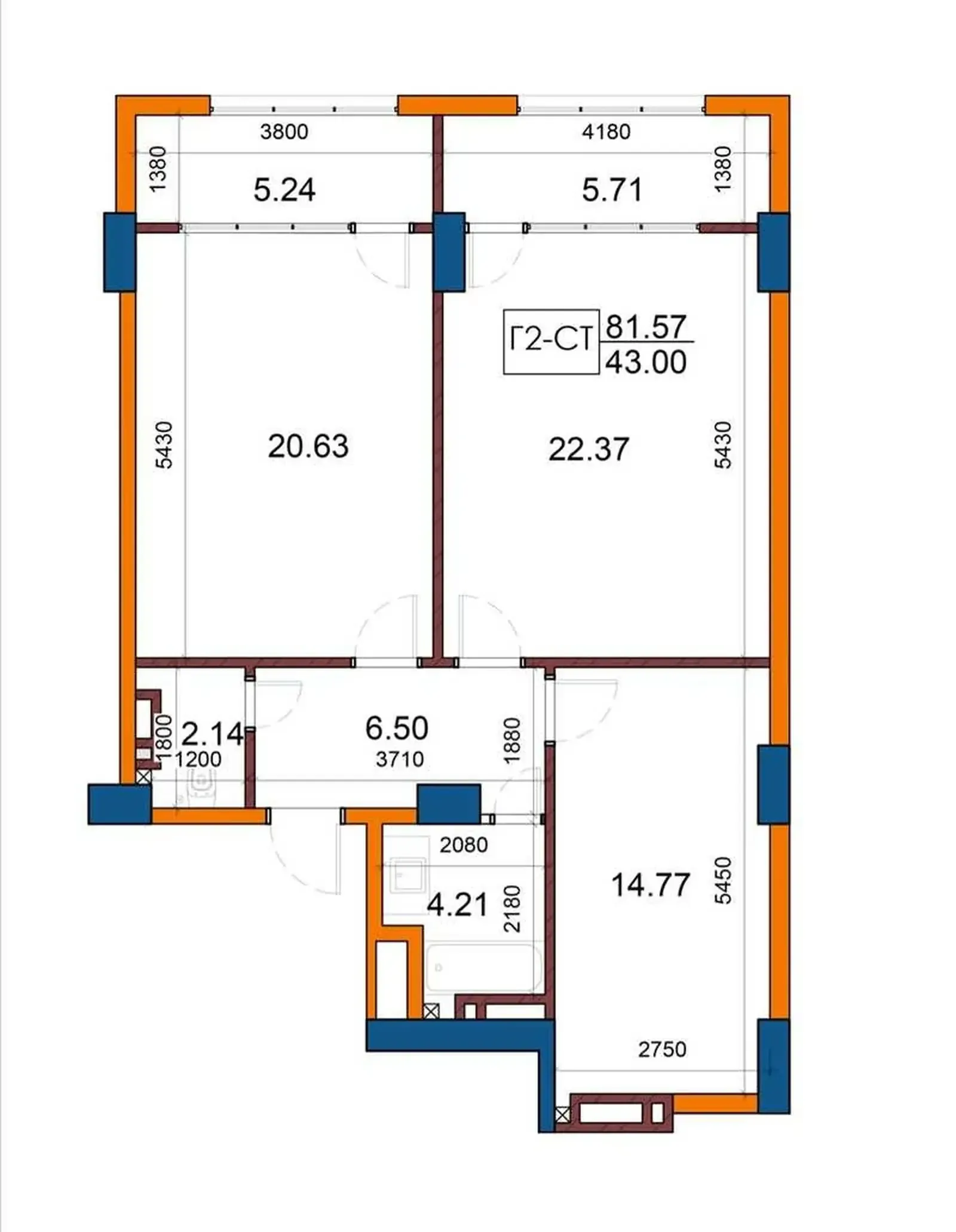 1-к квартира, 10 этаж, 81 м², И Сомонӣ