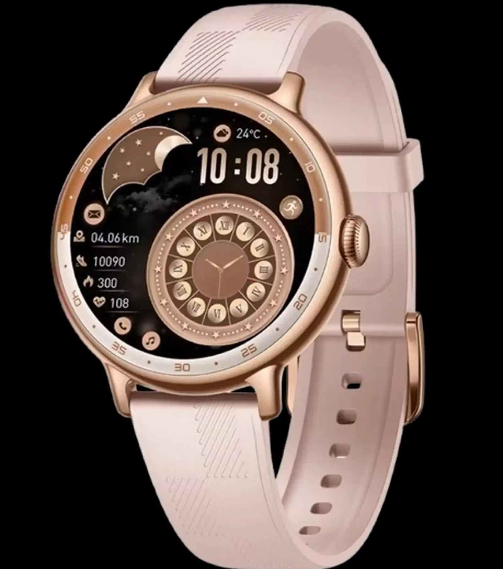 Умные часы Powerology Gazelle Urban Elegance GPS SmartWatch розовый