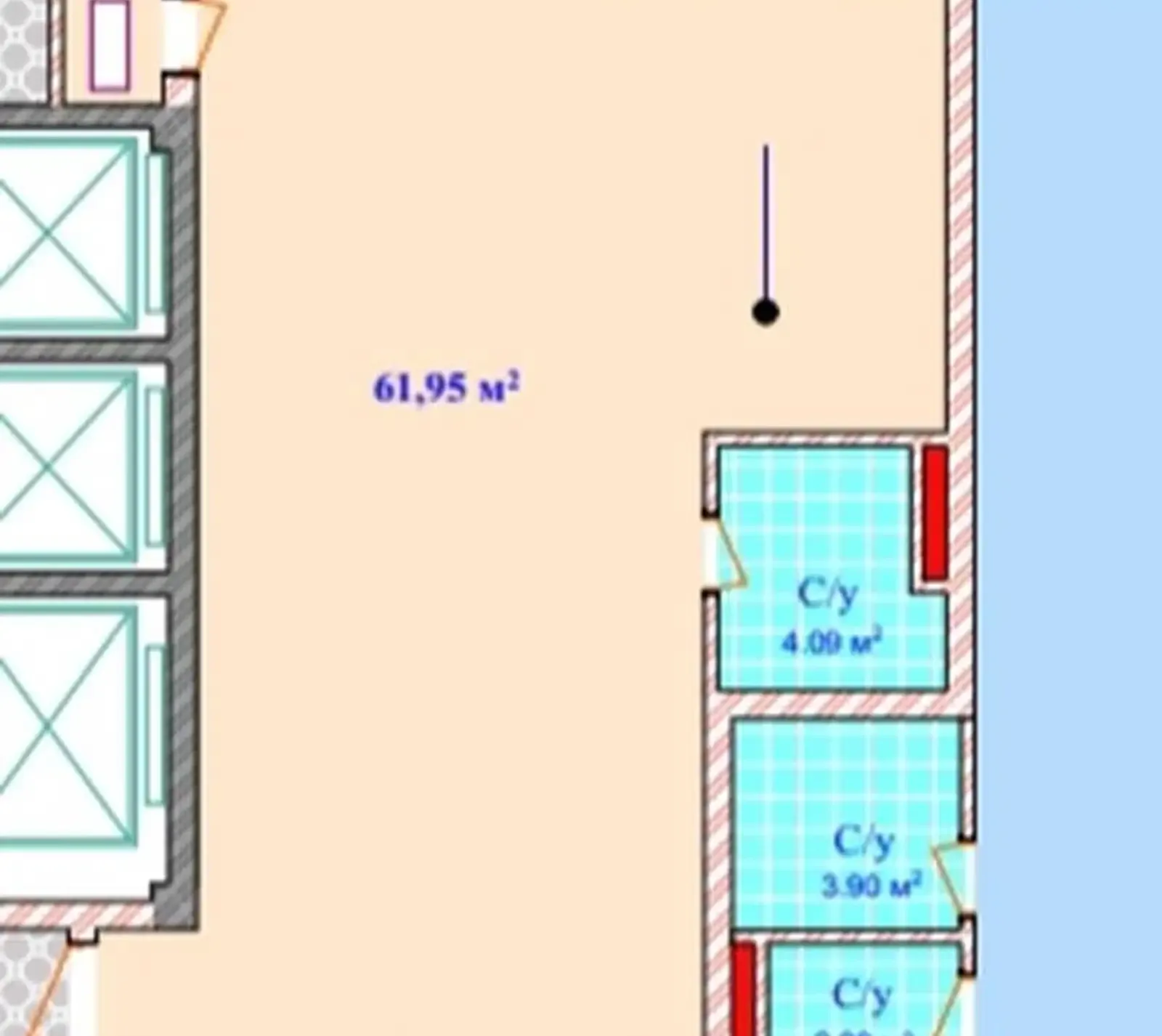 1-к квартира, 10 этаж, 62 м², Шохмансур