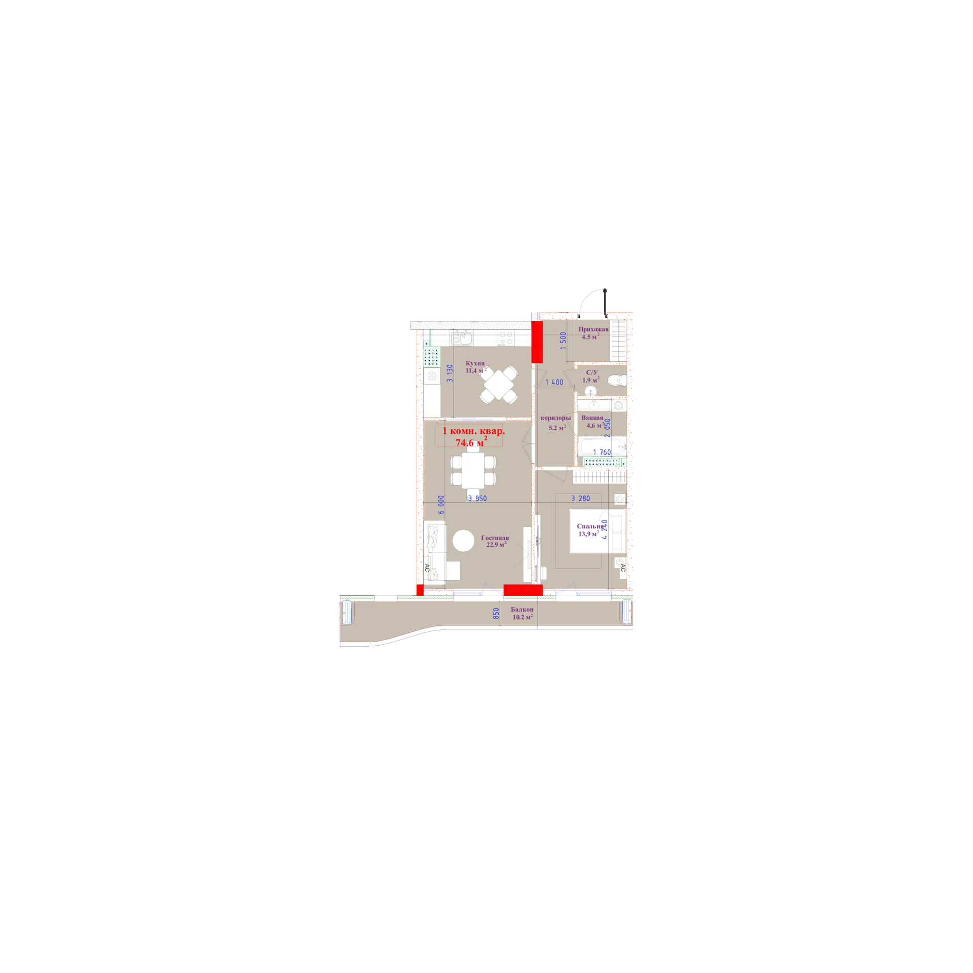 1-комн.