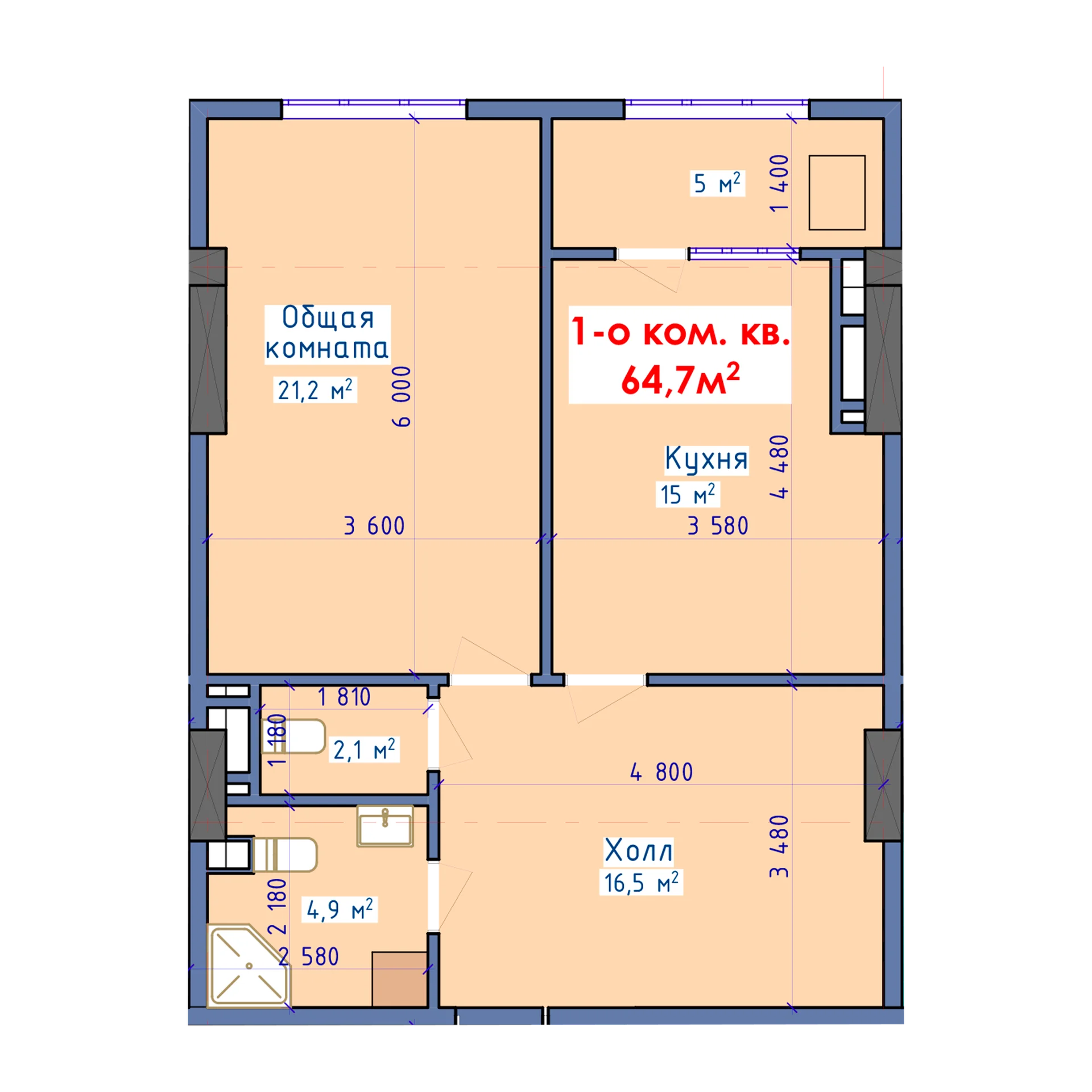 1-комн.