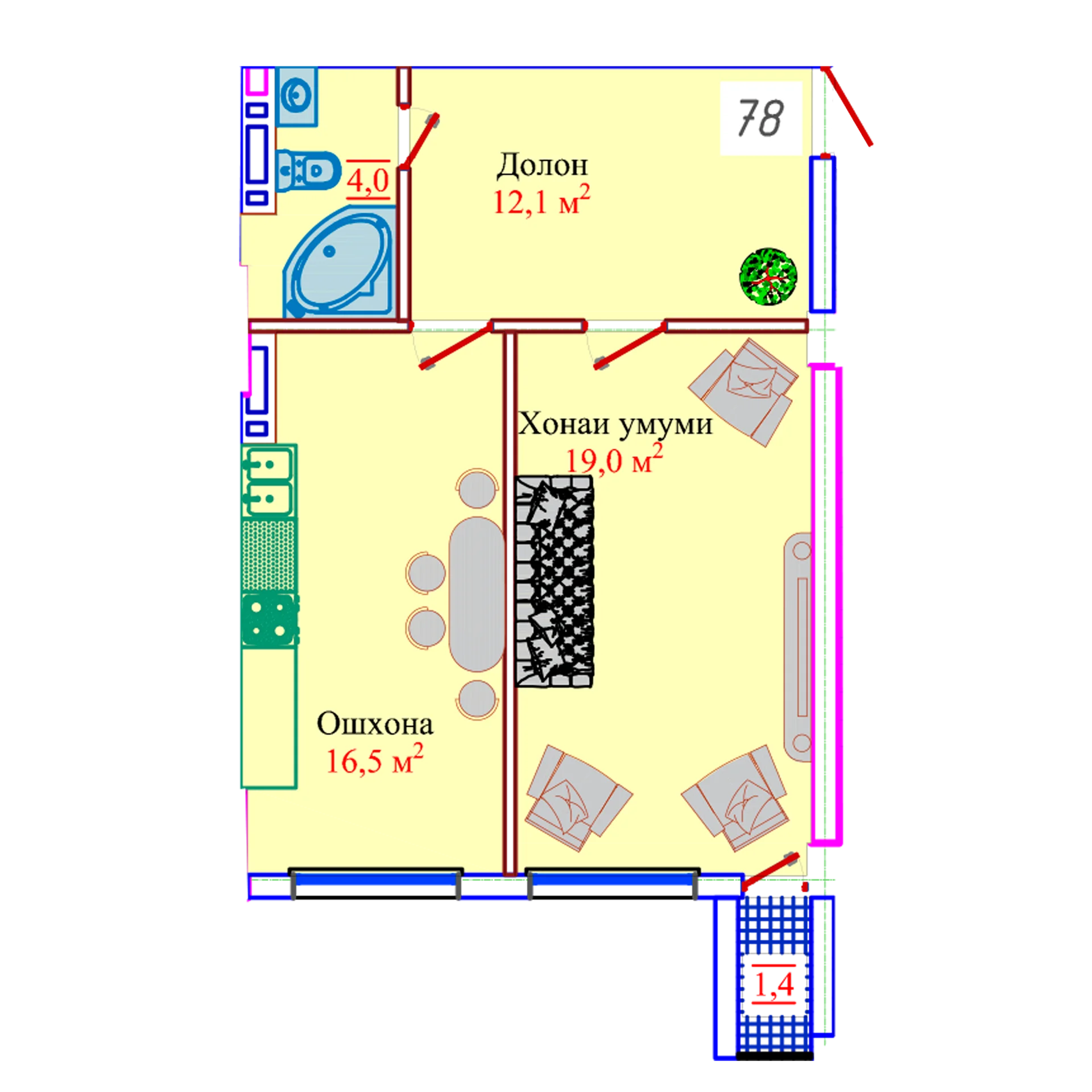1-комн.
