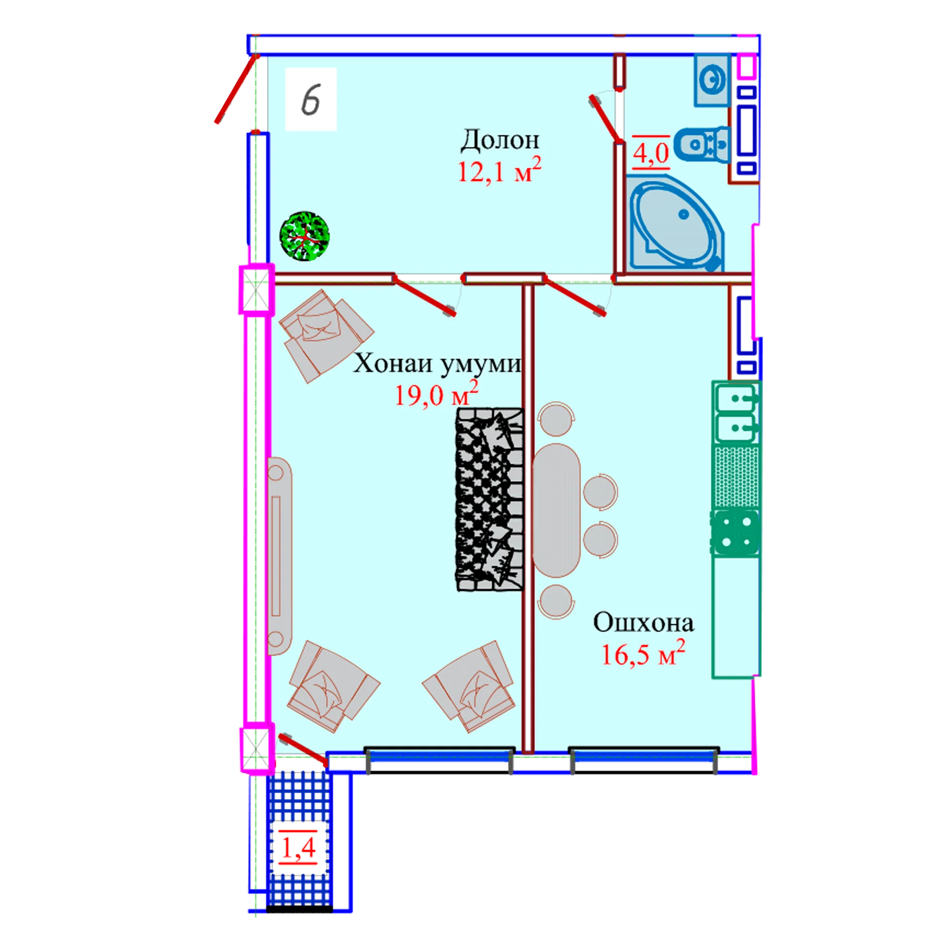 1-комн.