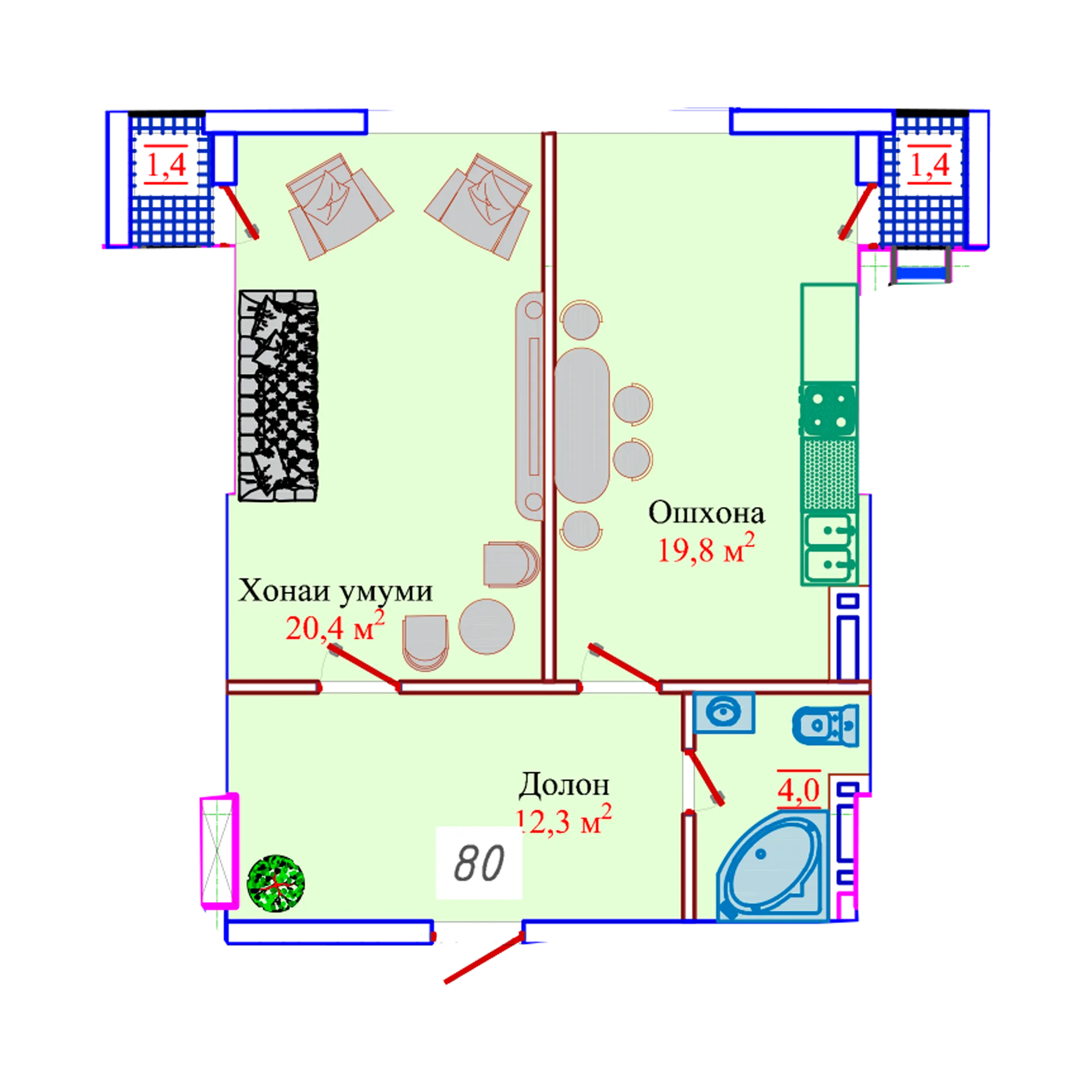 1-комн.