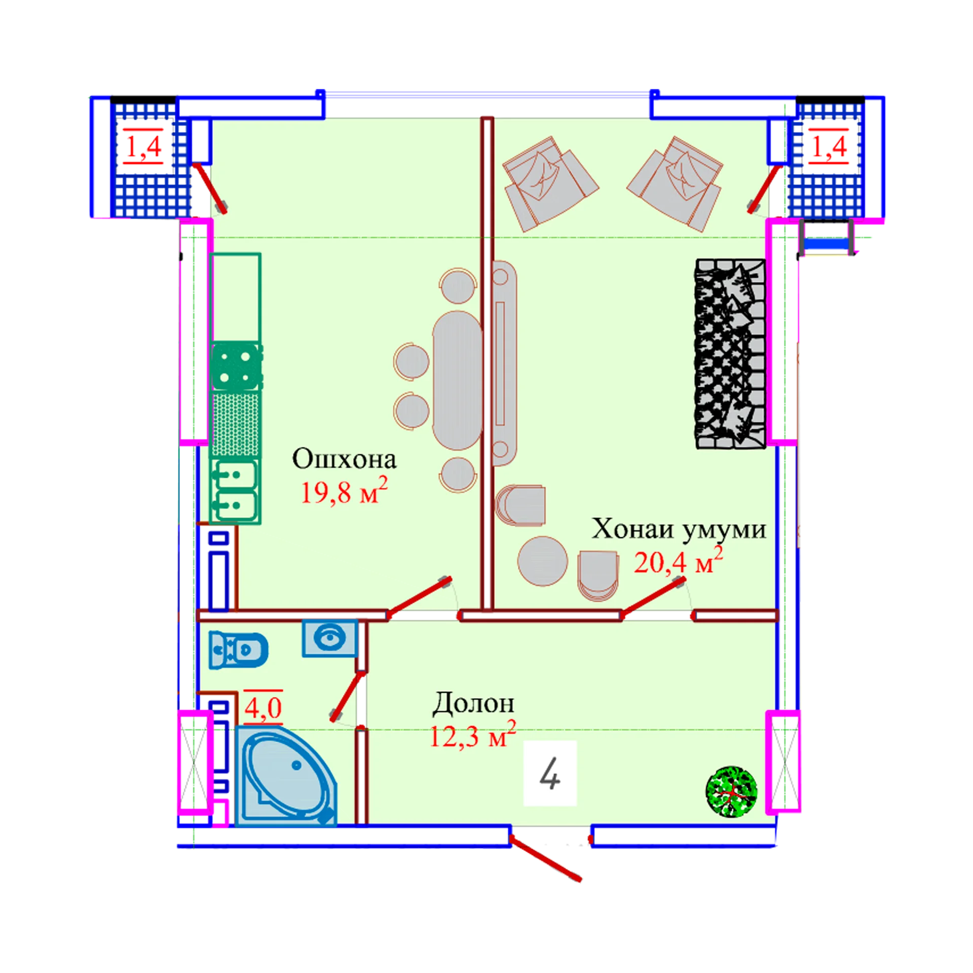 1-комн.