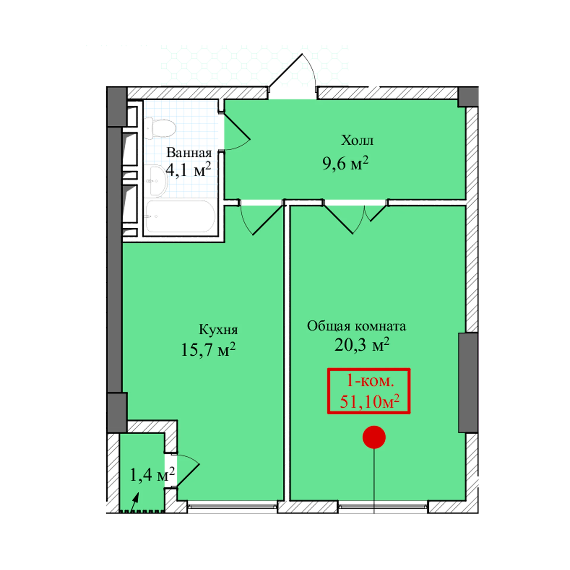 1-комн.