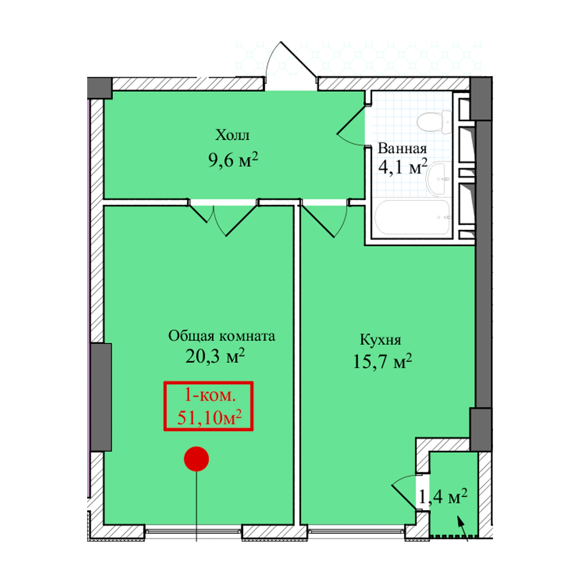 1-комн.