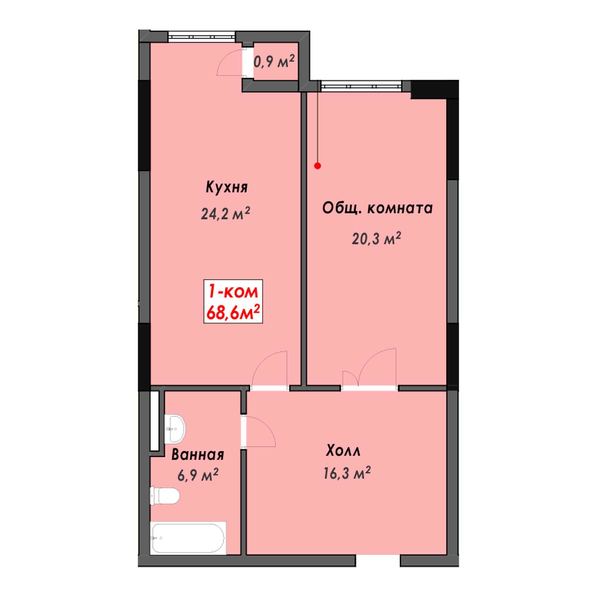 1-комн.