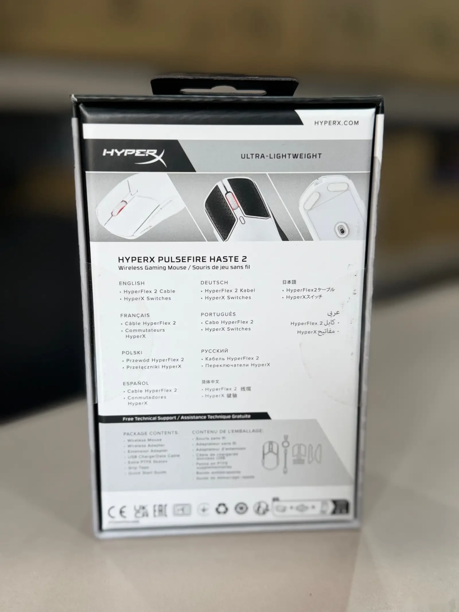 Игровая беспроводная мышь HyperX Pulsefire Haste 2 Wireless Белый — фото 2
