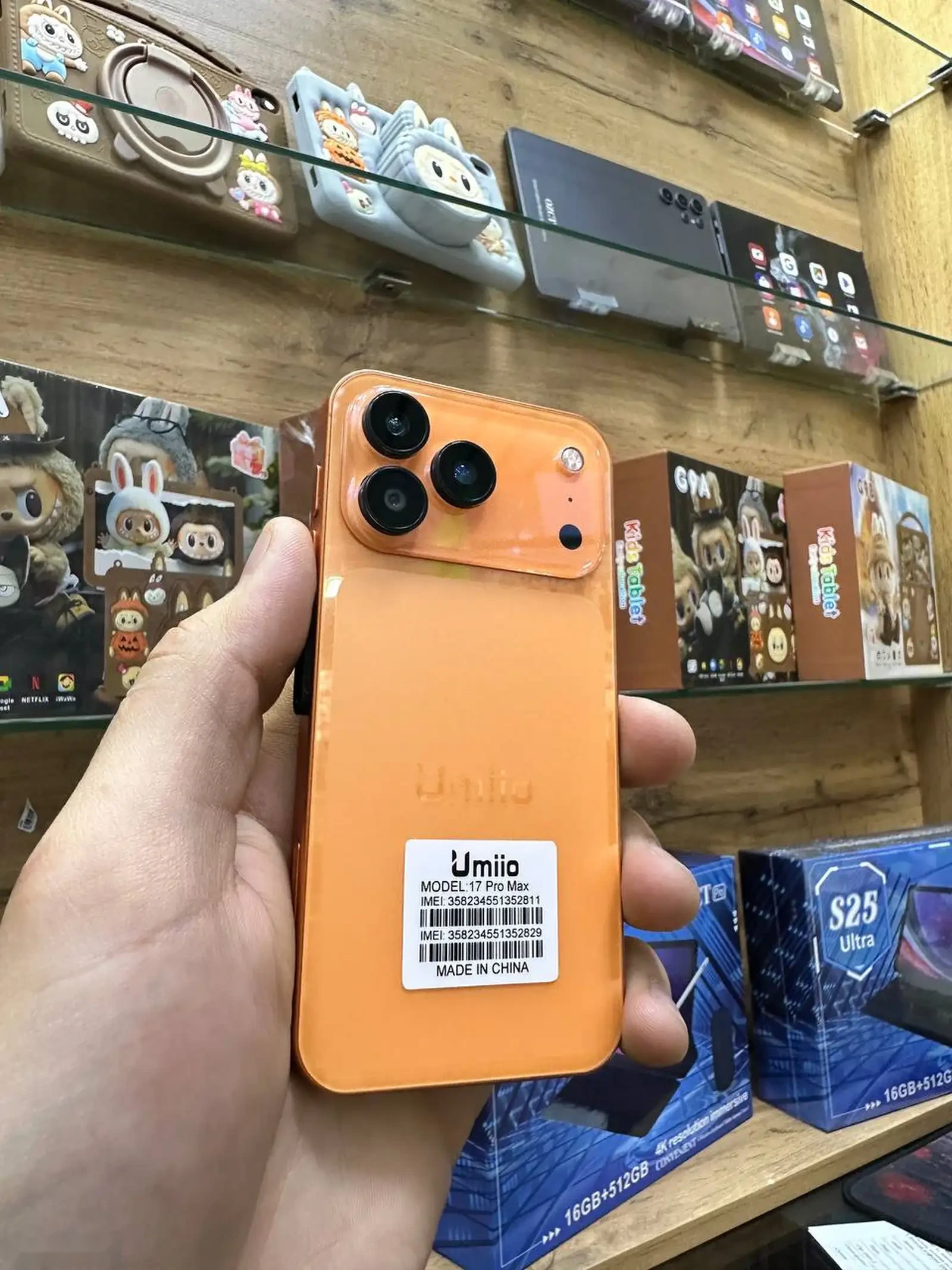 Телефон Mini Iphone 17pro max 16/1T orange — фото 4