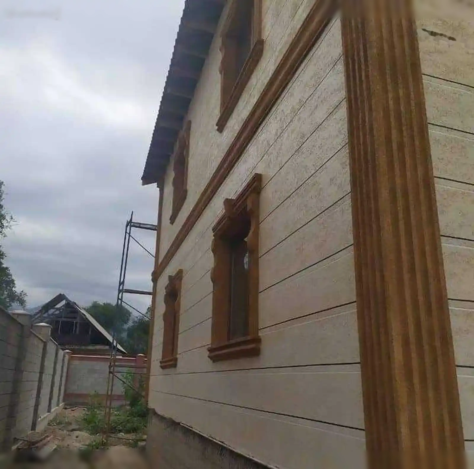 Декоративная краска для фасада травертин — фото 2