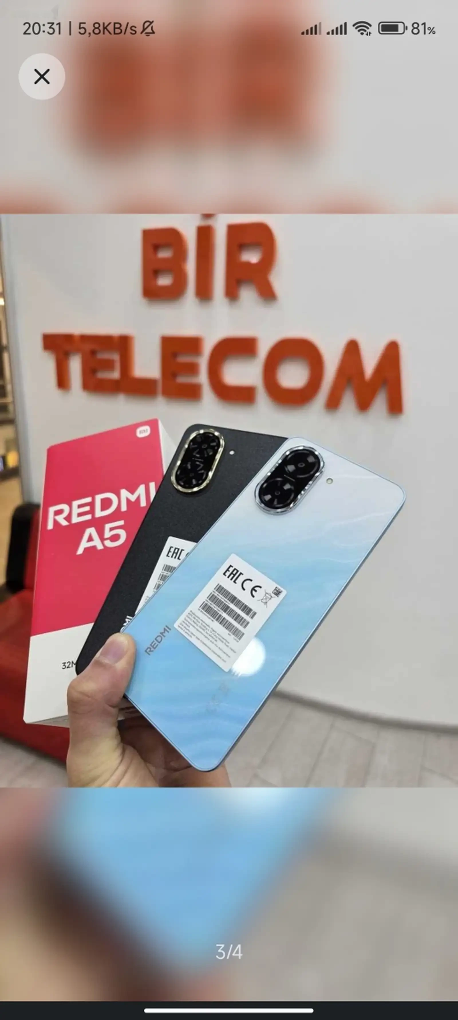 Хiаоmi Redmi A5 8/128gb 120нz 5200мач Blue — фото 4