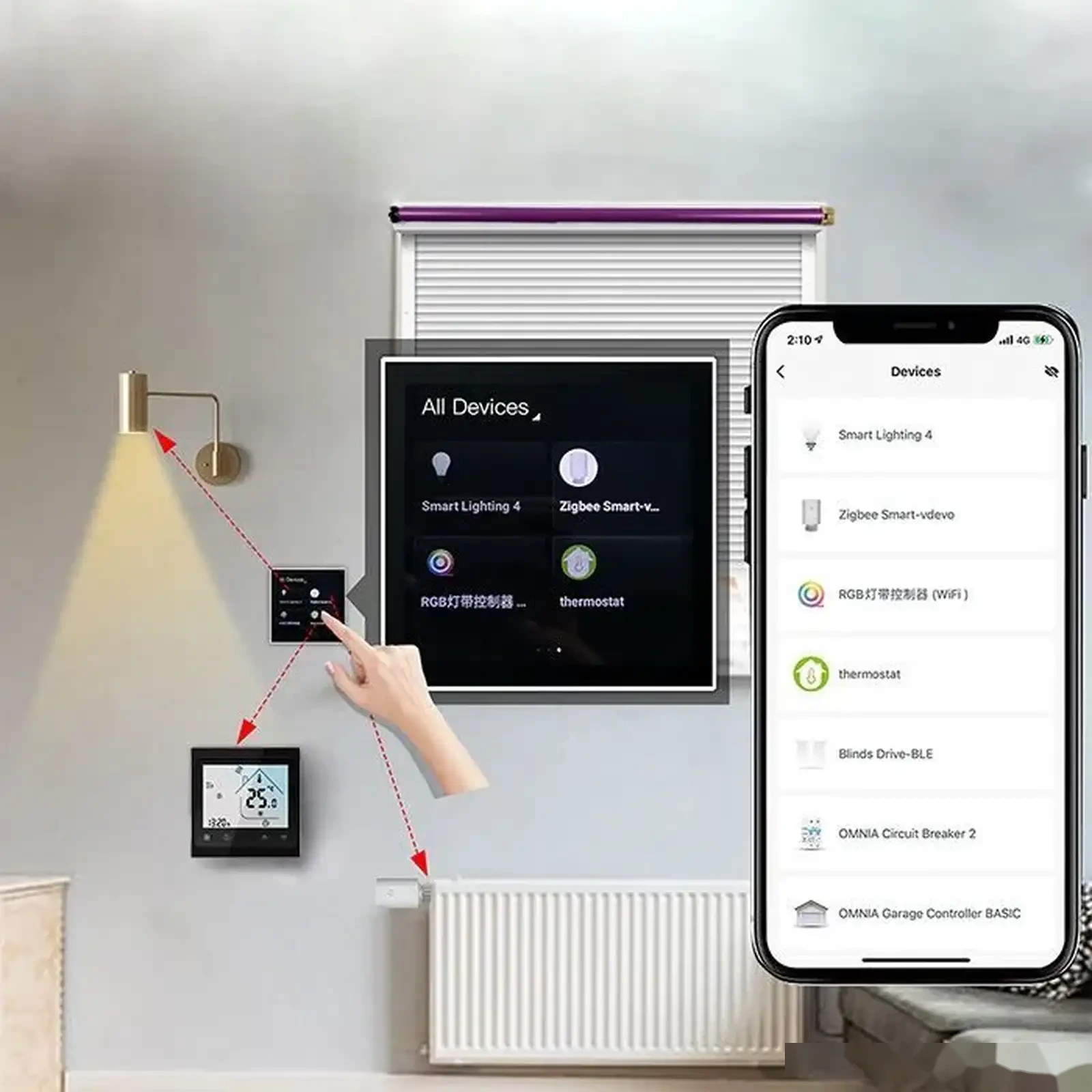 Смарт панель управления умным домом Zigbee и WiFi