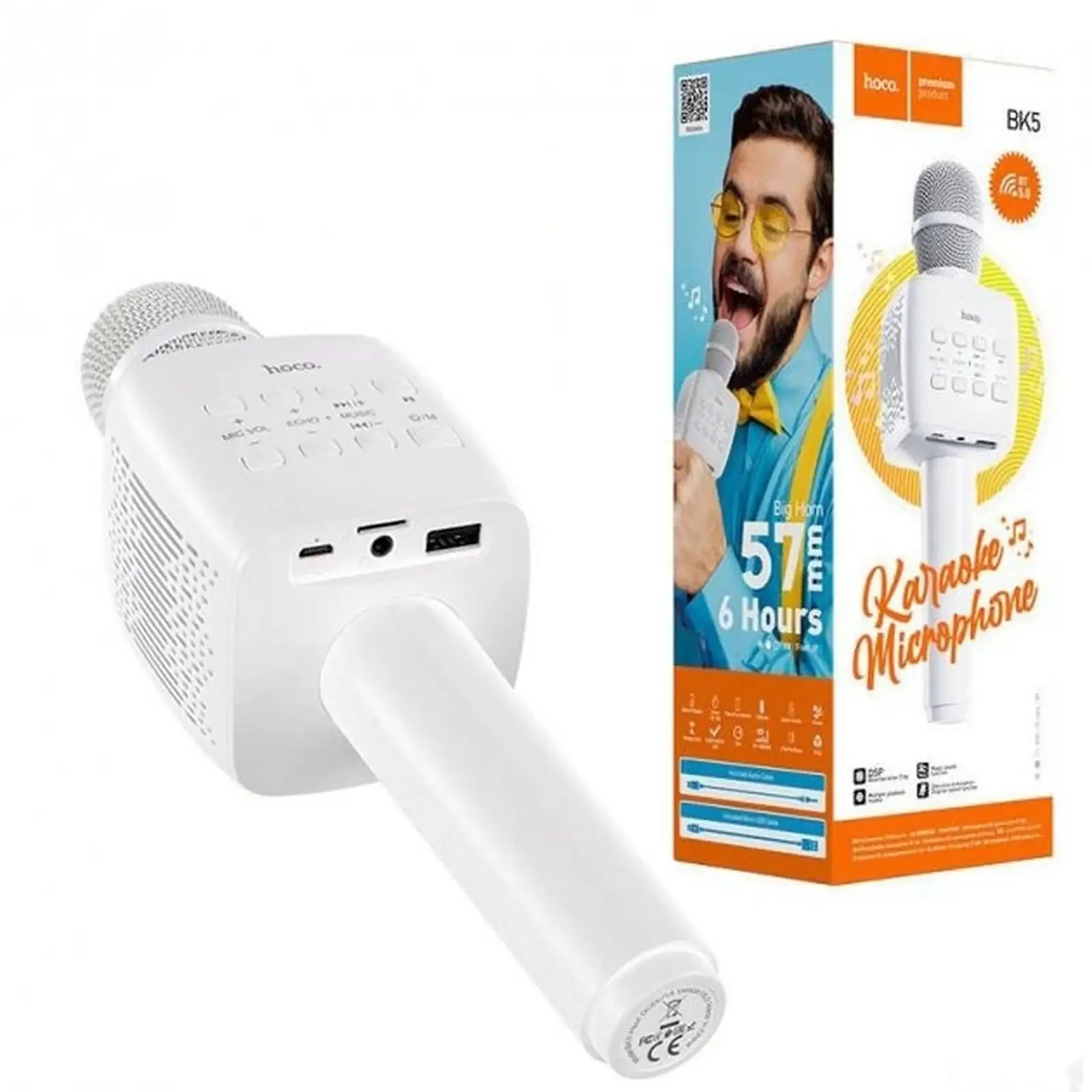 Микрофон караоке Hoco BK5 — фото 2