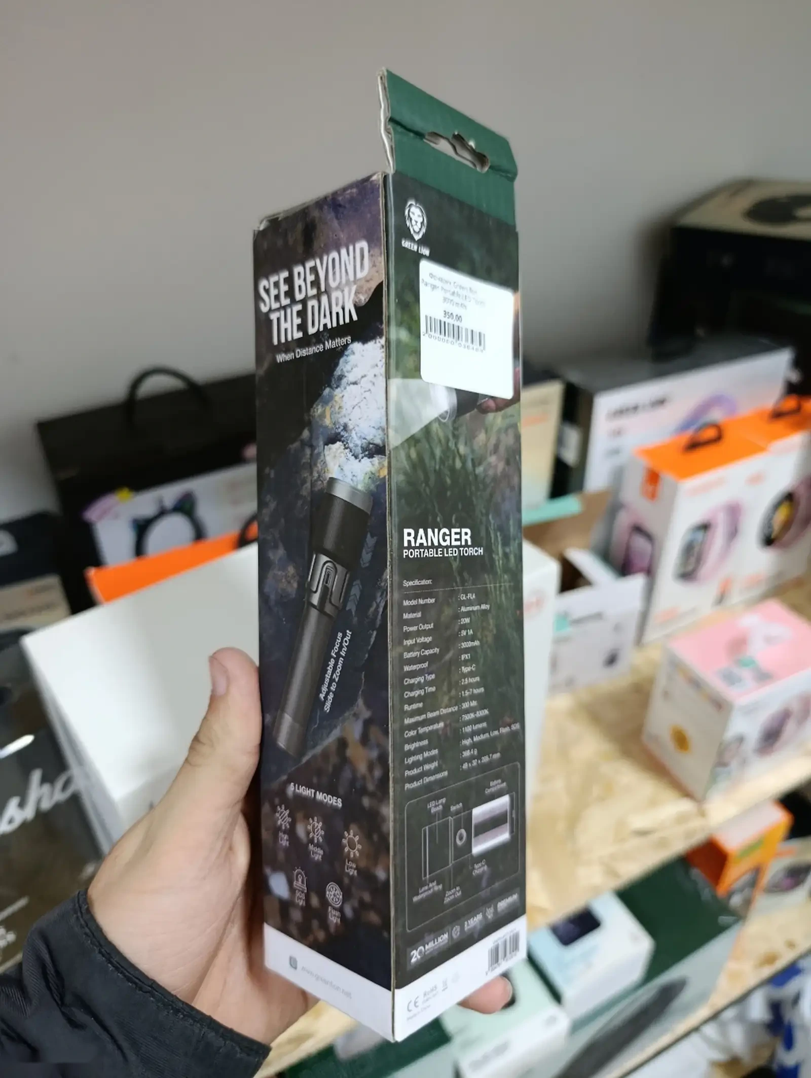 Фонарик Green lion Ranger Portable LED Torch 3000 mAh — фото 3