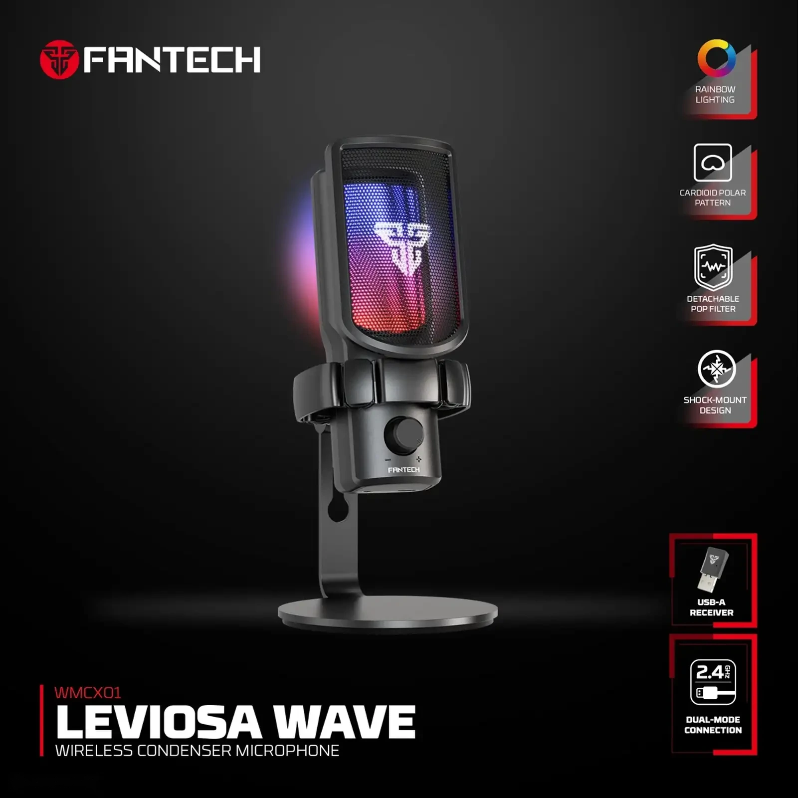 Микрофон Fantech Leviosa Wave WMCX01