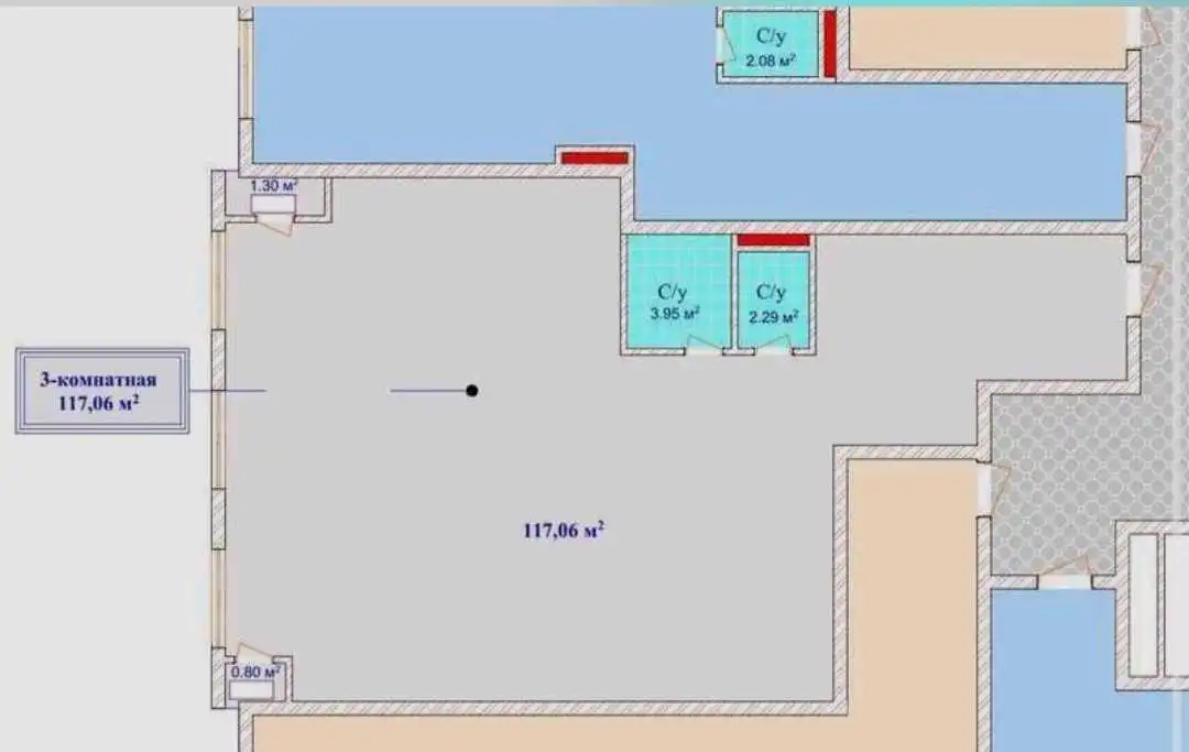 3-к квартира, 10 этаж, 117 м², Шохмансур