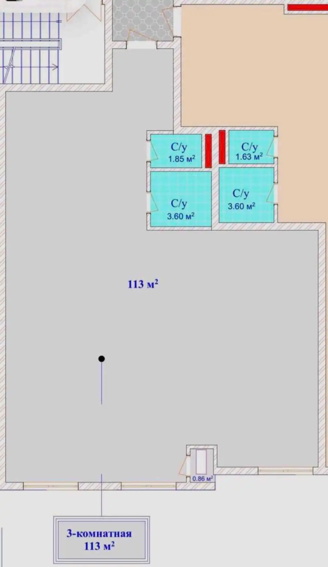 3-к квартира, 4 этаж, 112 м², Шохмансур