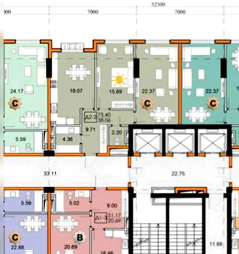 2-к квартира, 5 этаж, 74 м², Исмоил Сомони