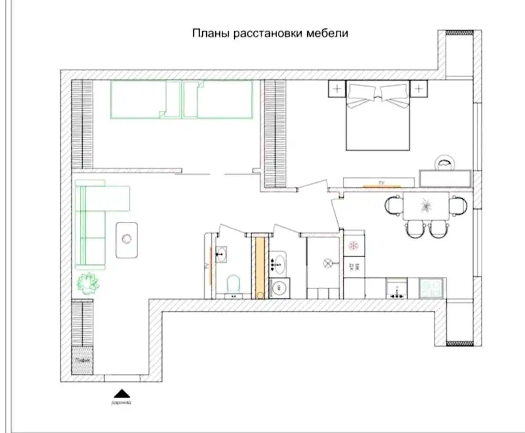 2-к квартира, 7 этаж, 70 м², Шохмансур