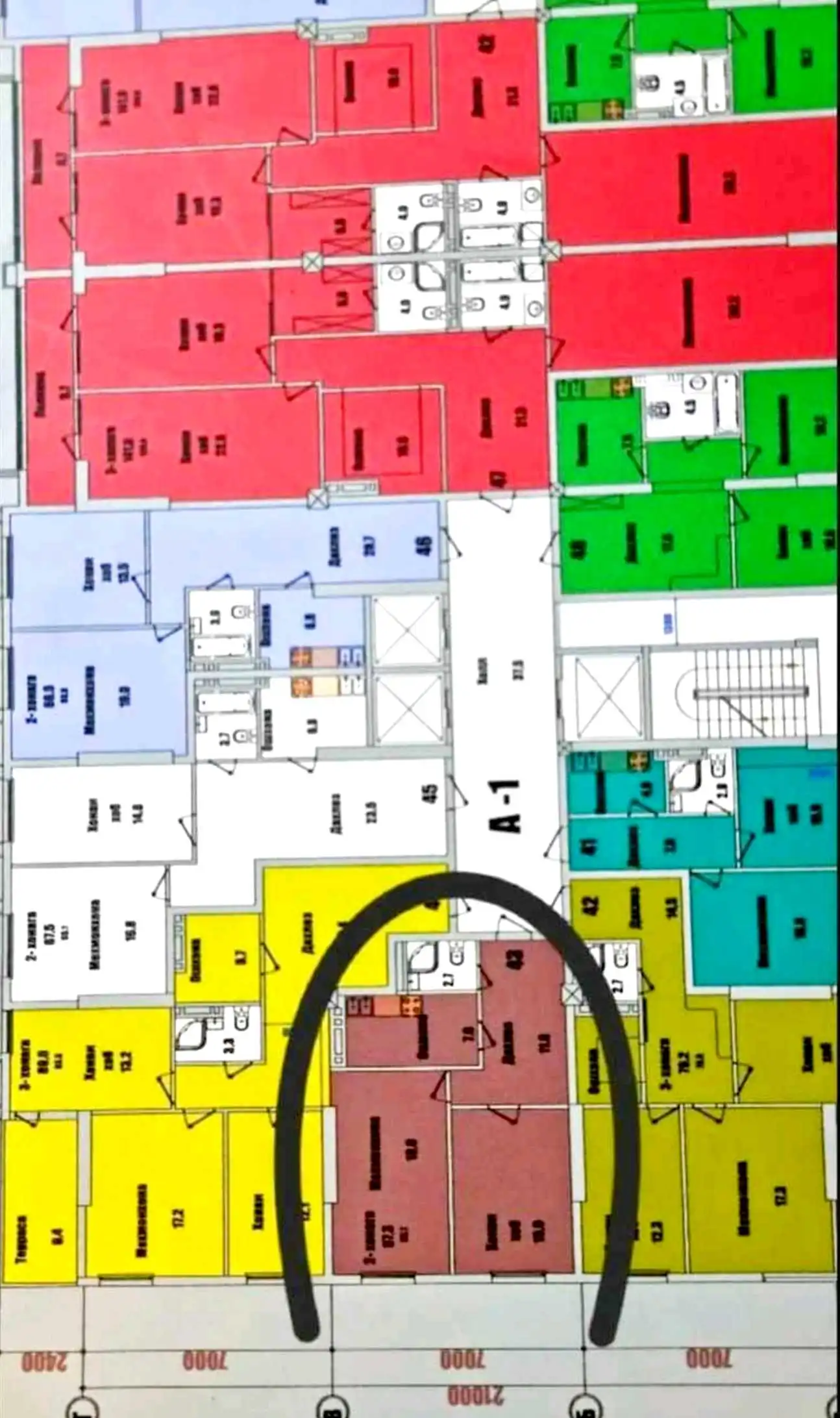 2-к квартира, 10 этаж, 55 м², Сино