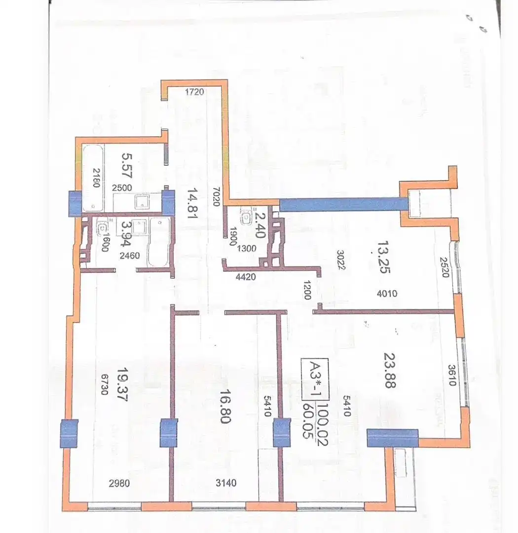3-к квартира, 16 этаж, 100 м², спартак