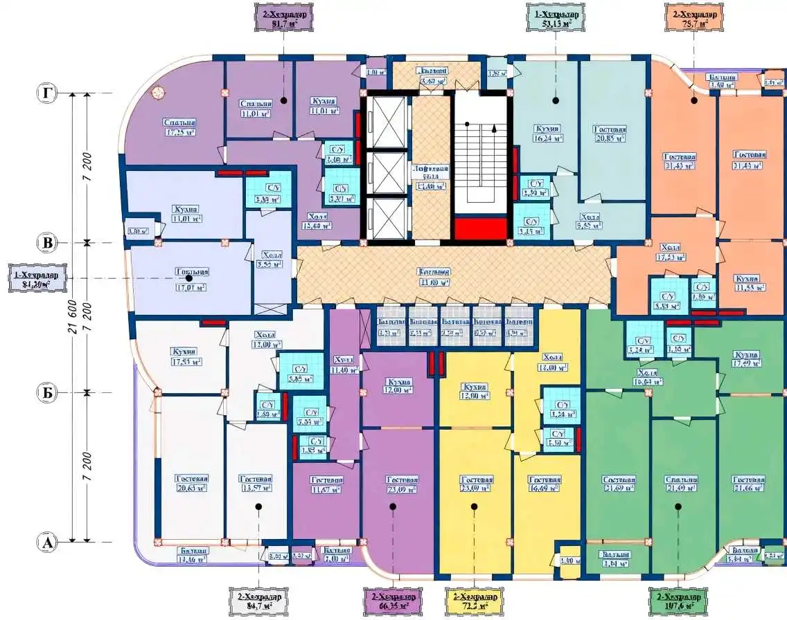 3-к квартира, 14 этаж, 107 м², И.Сомони