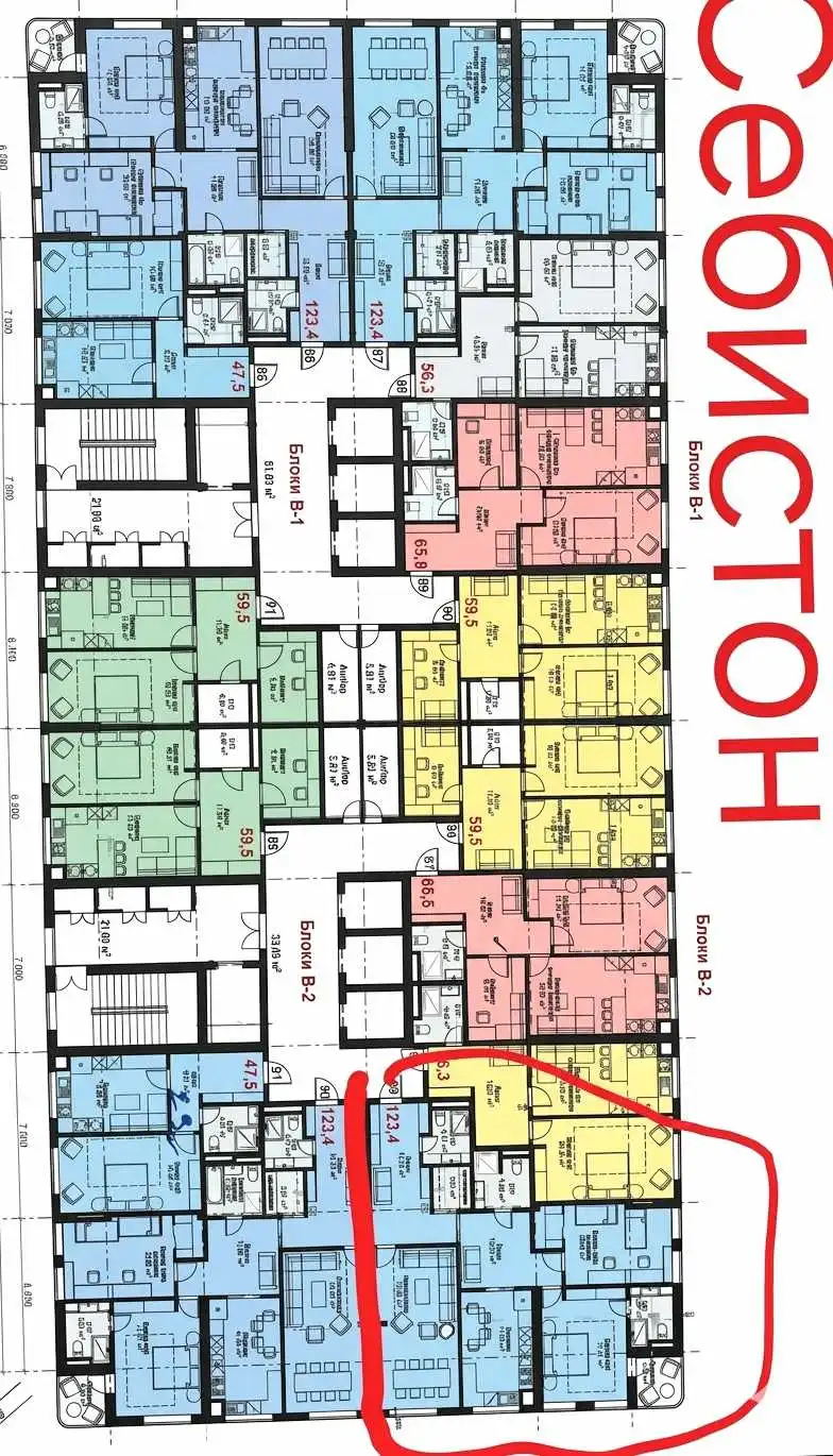 3-к квартира, 15 этаж, 124 м², Шохмансур