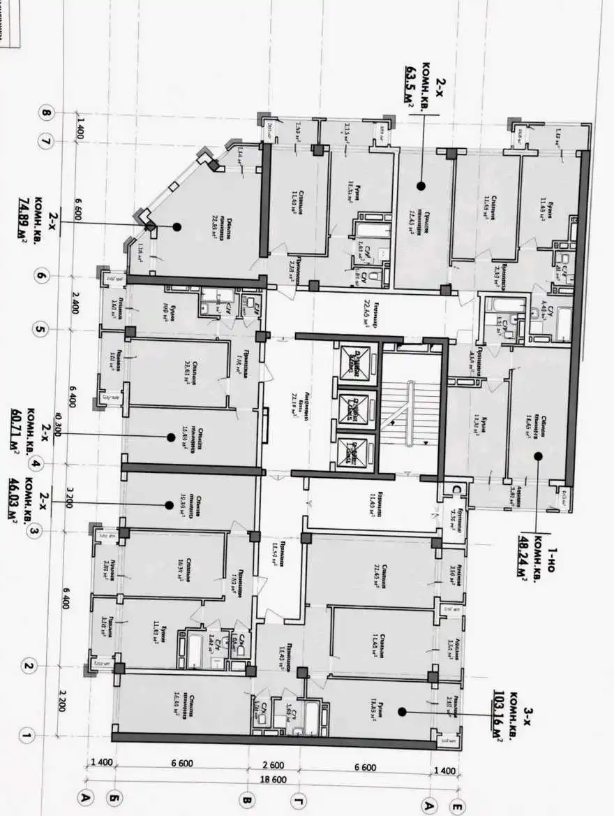 2-к квартира, 7 этаж, 61 м², Шохмансур