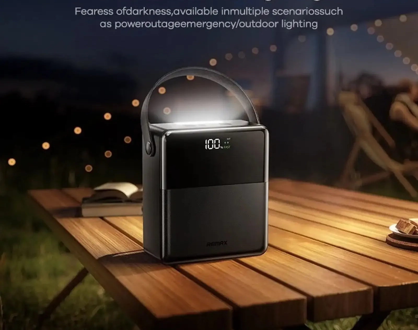 Повербанк Remax с фонарикам FP-1 100000 mAh