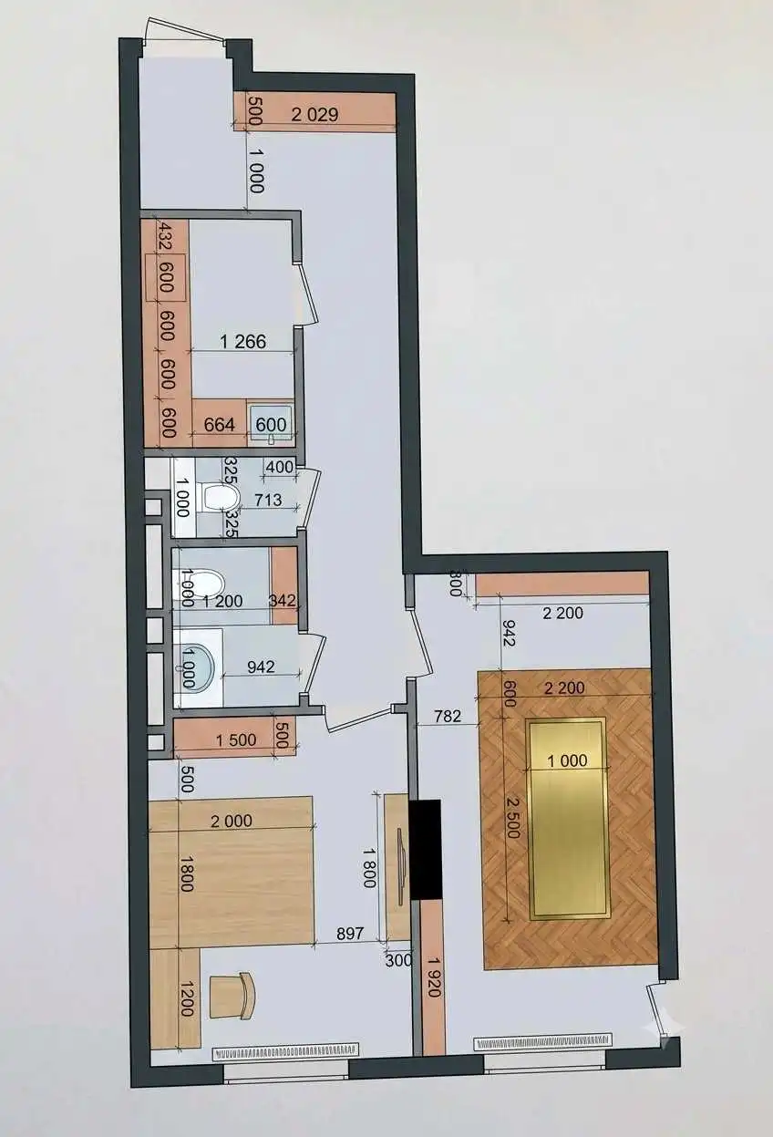 2-к квартира, 9 этаж, 54 м², И.Сомони