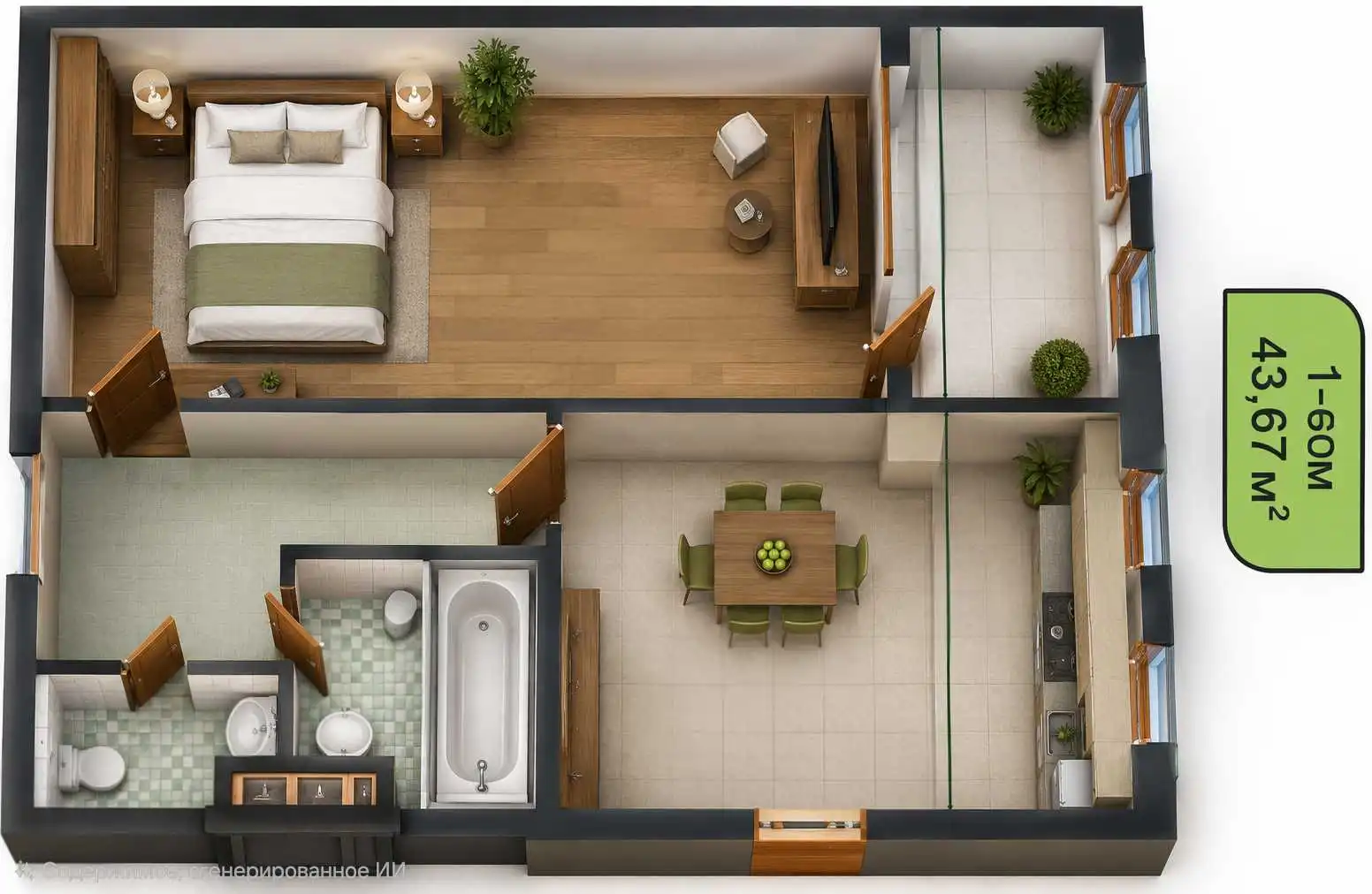 1-к квартира, 4 этаж, 44 м², павароти лелинград