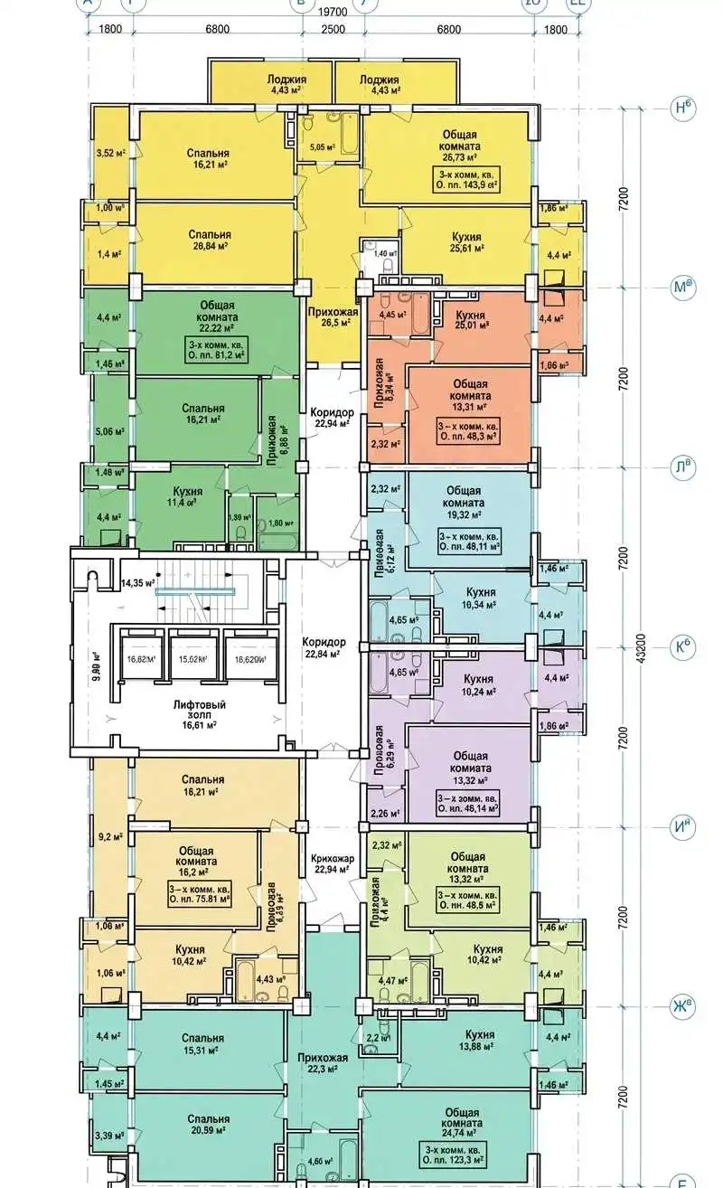 1-к квартира, 9 этаж, 48 м², Шохмансур