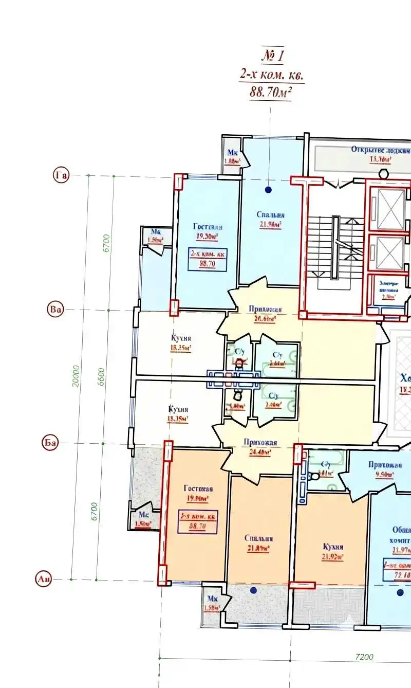 2-к квартира, 3 этаж, 89 м², И.Сомонӣ