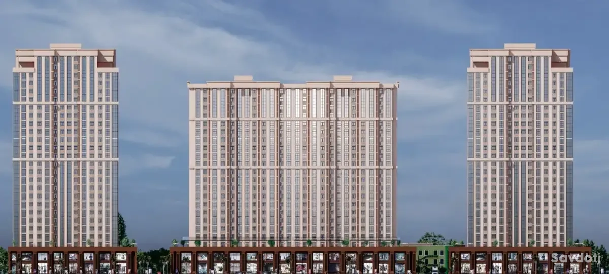 1-комн. квартира, 19 этаж, 75 м², Корвон