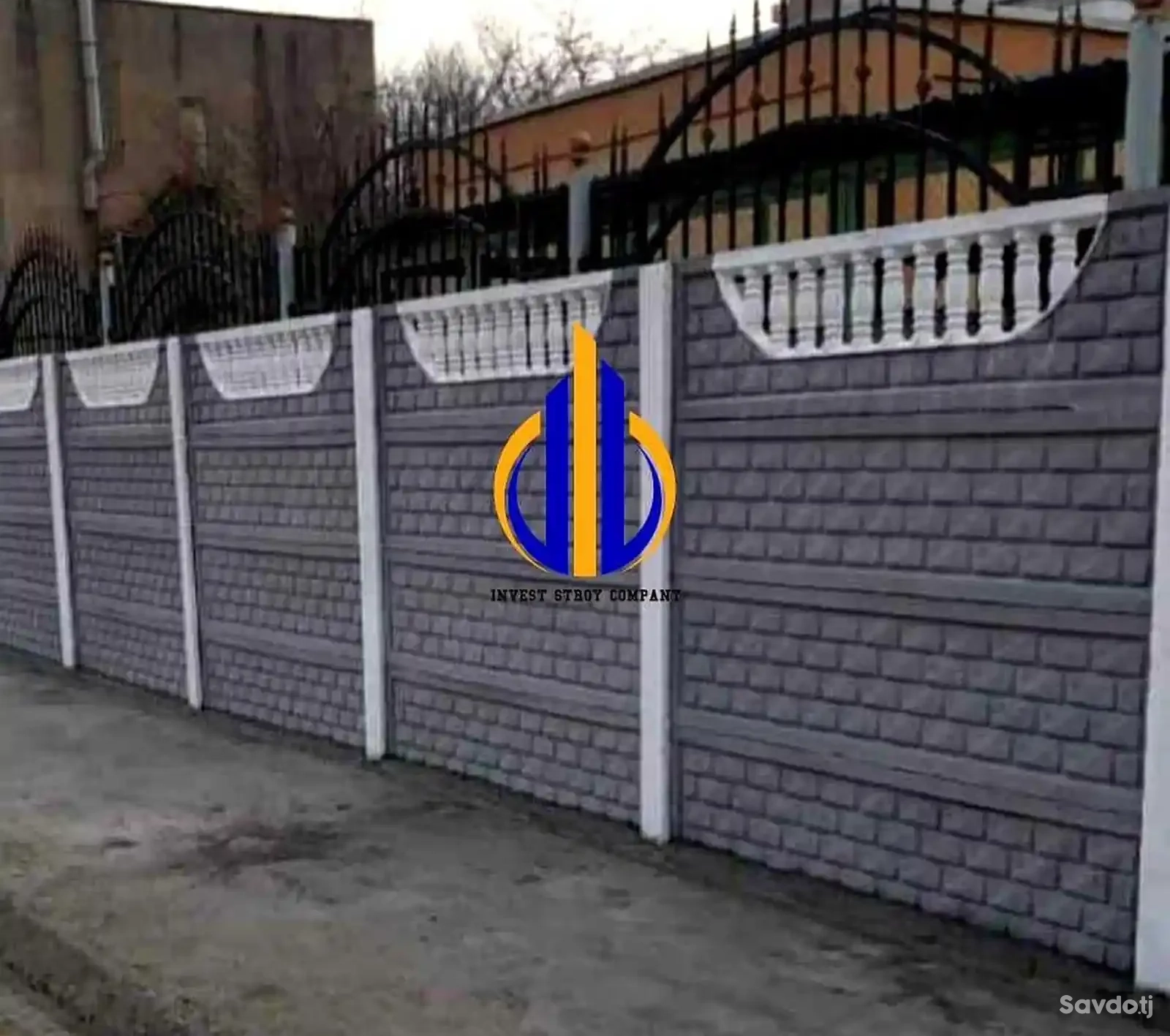 Еврозабор бетонный 2.5м
