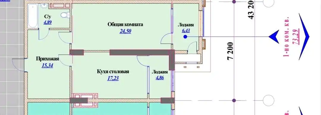 1-к квартира, 16 этаж, 73 м², Шоҳмансур