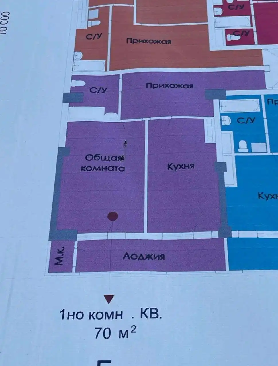 1-к квартира, 10 этаж, 69 м², Шоҳмансур 3-юм баз