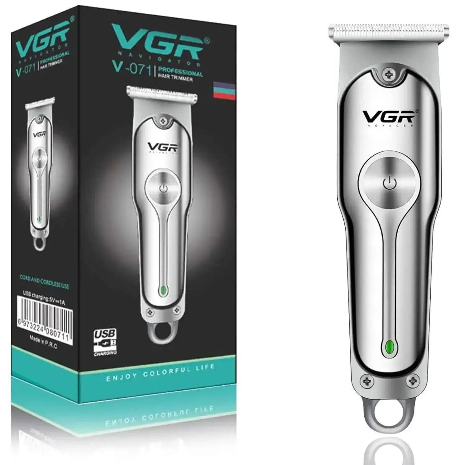Триммери касбӣ барои риш ва соч VGR V-071