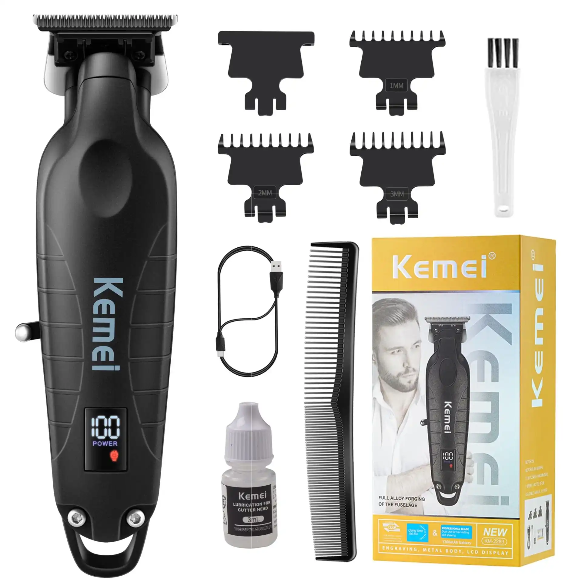 Триммери касбии Kemei KM-2293 Экрани LCD 