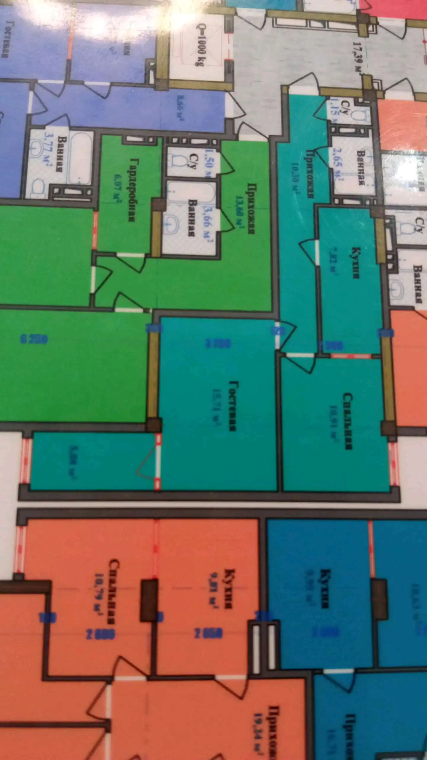 2-к квартира, 10 этаж, 54 м², Сомониён