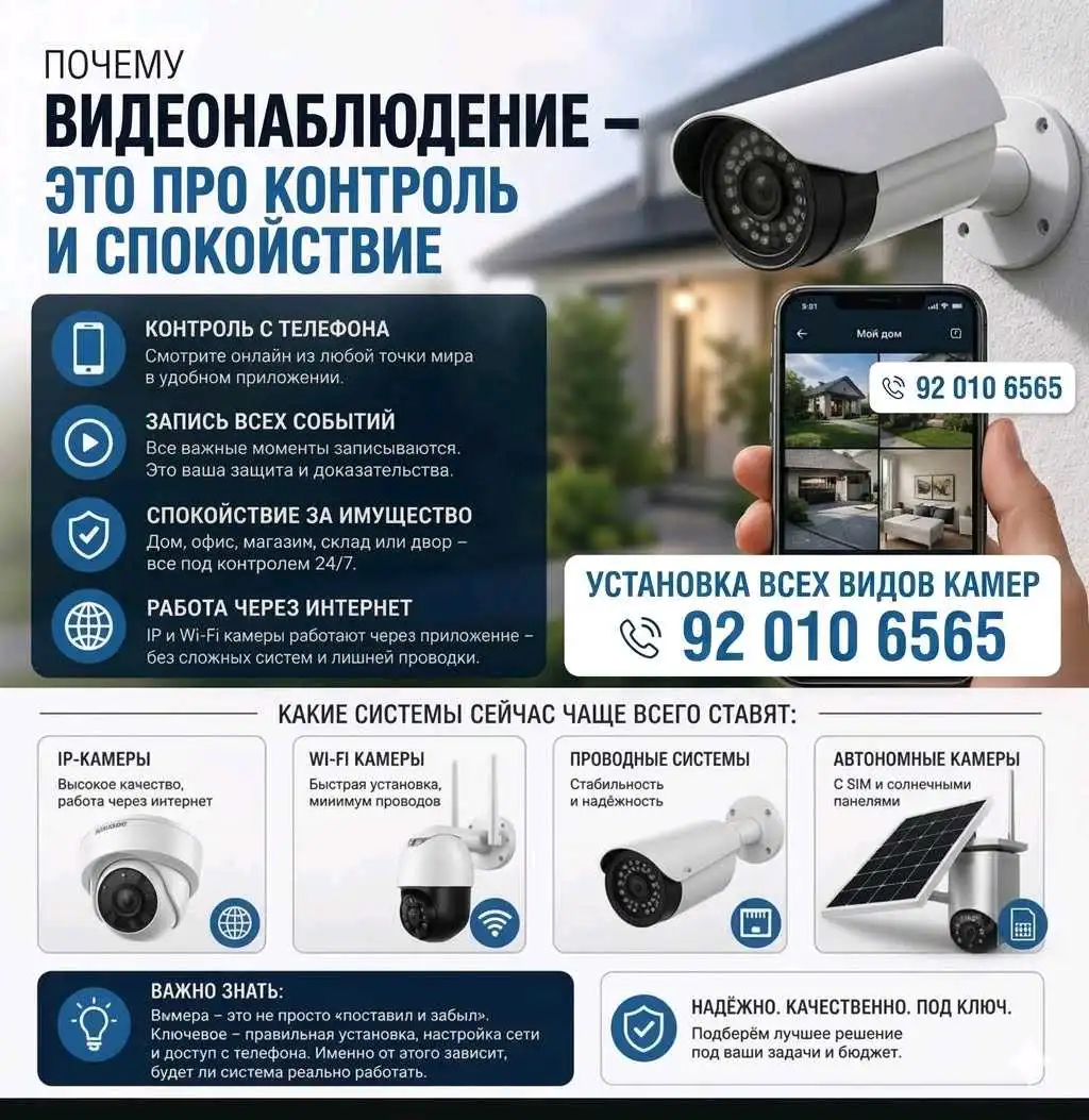 Установка камер видео наблюдения