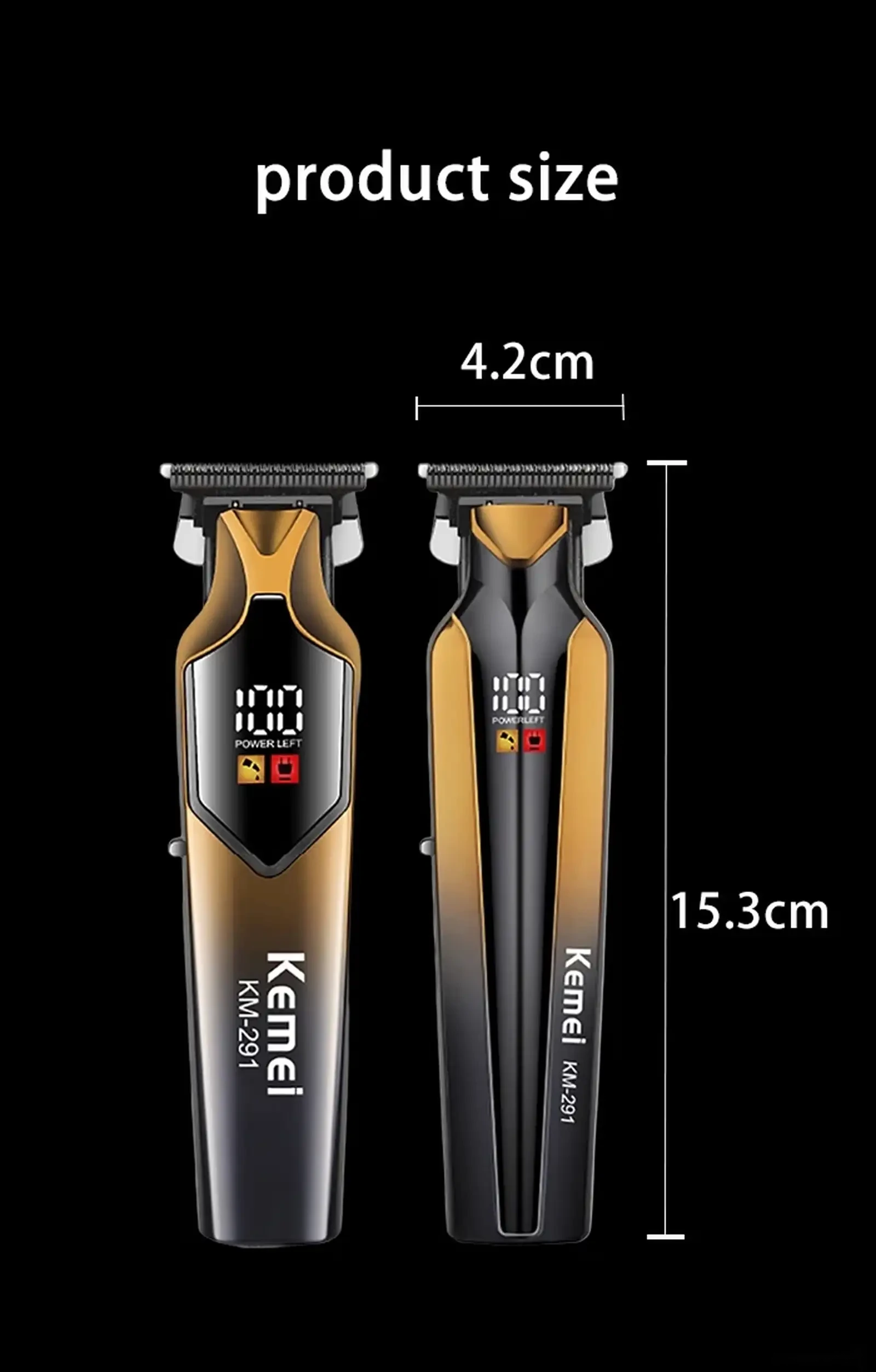 Триммери касбии Kemei KM-291 Сифати олӣ барои намуди зебои шумо — фото 3
