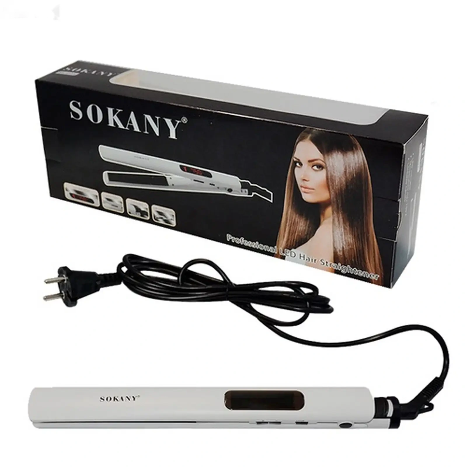 Утюжок Плойка и касбӣ барои рост кардани соч SOKANY Professional LED — фото 2