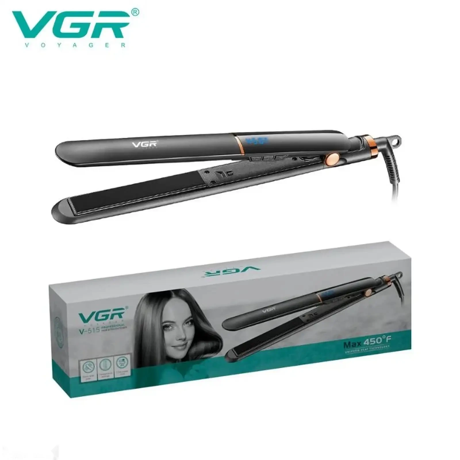 Утюжок барои рост кардани мо муй VGR V-515 Professional — фото 7