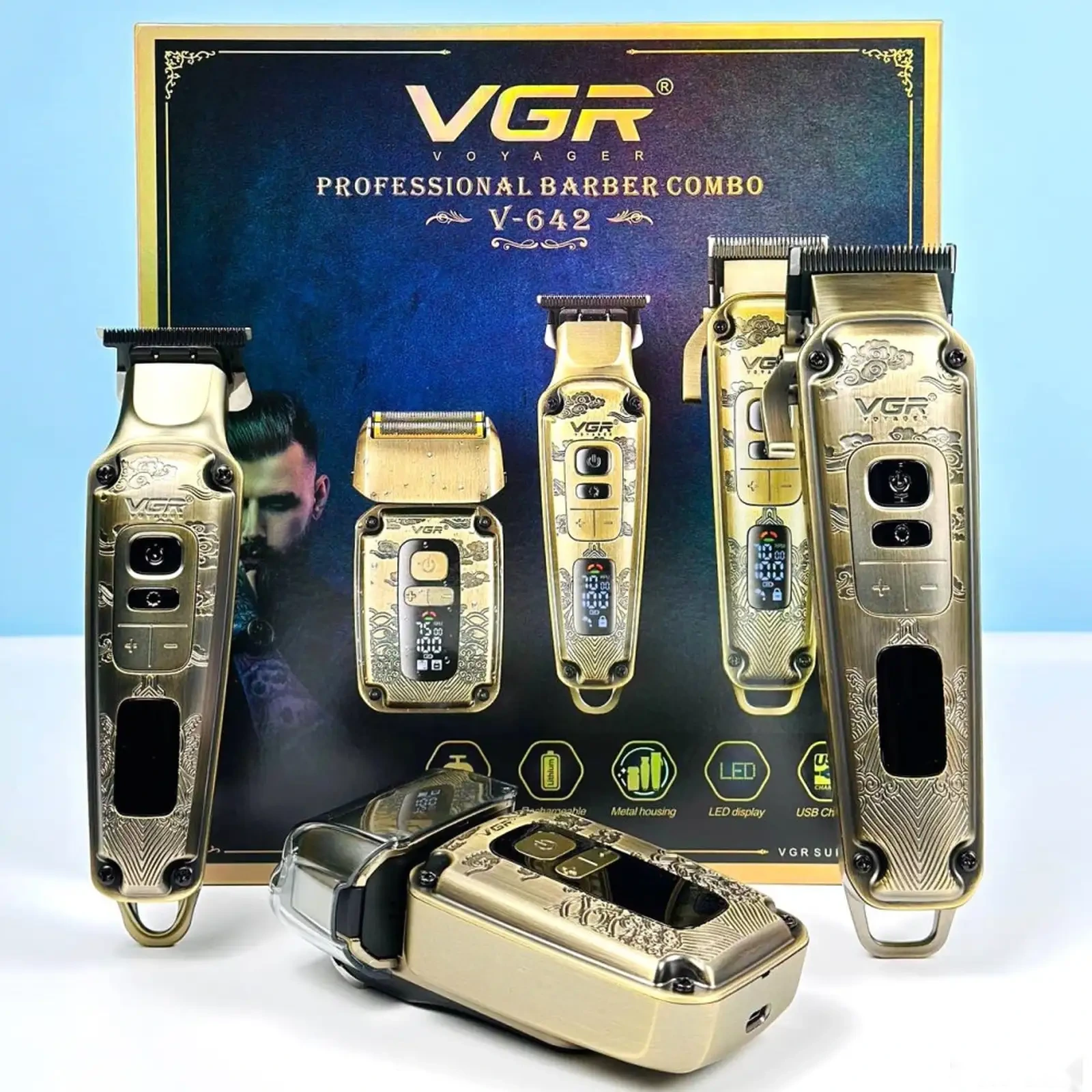 Триммер VGR V-642 Professional Barber Combo — фото 3