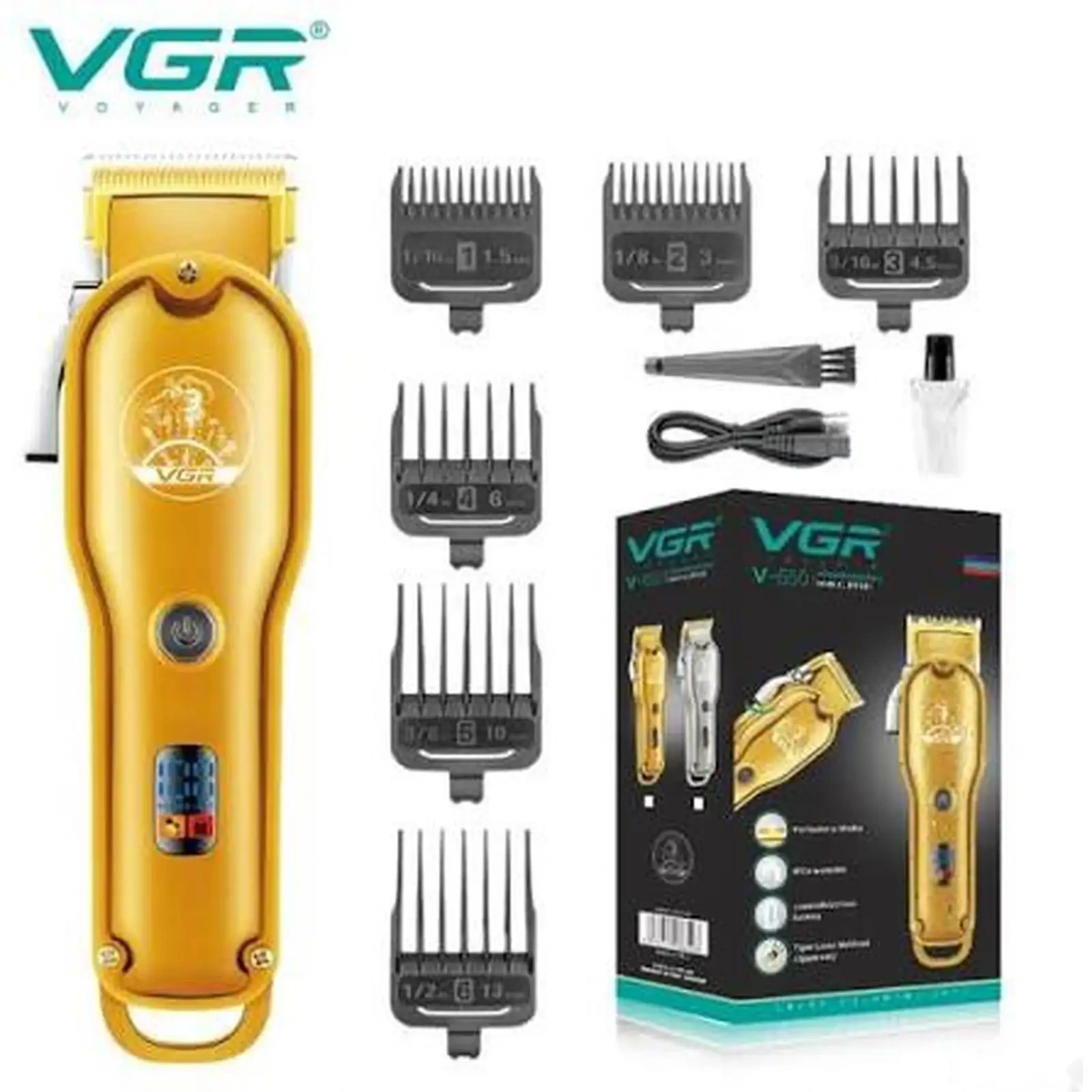 Машинка барои сочгирӣ VGR V-650 Сифати касбӣ ва тарҳи боҳашамат — фото 4