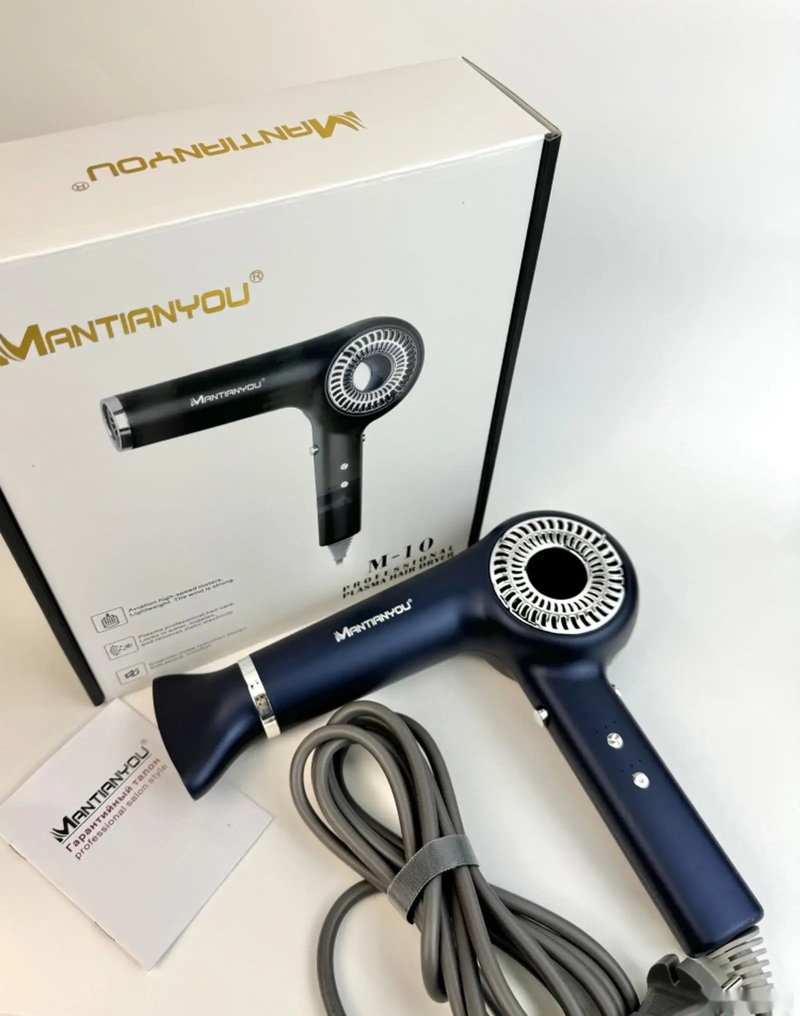 Фени касбии Mantianyou M-10 Professional Plasma Hair Dryer — фото 3